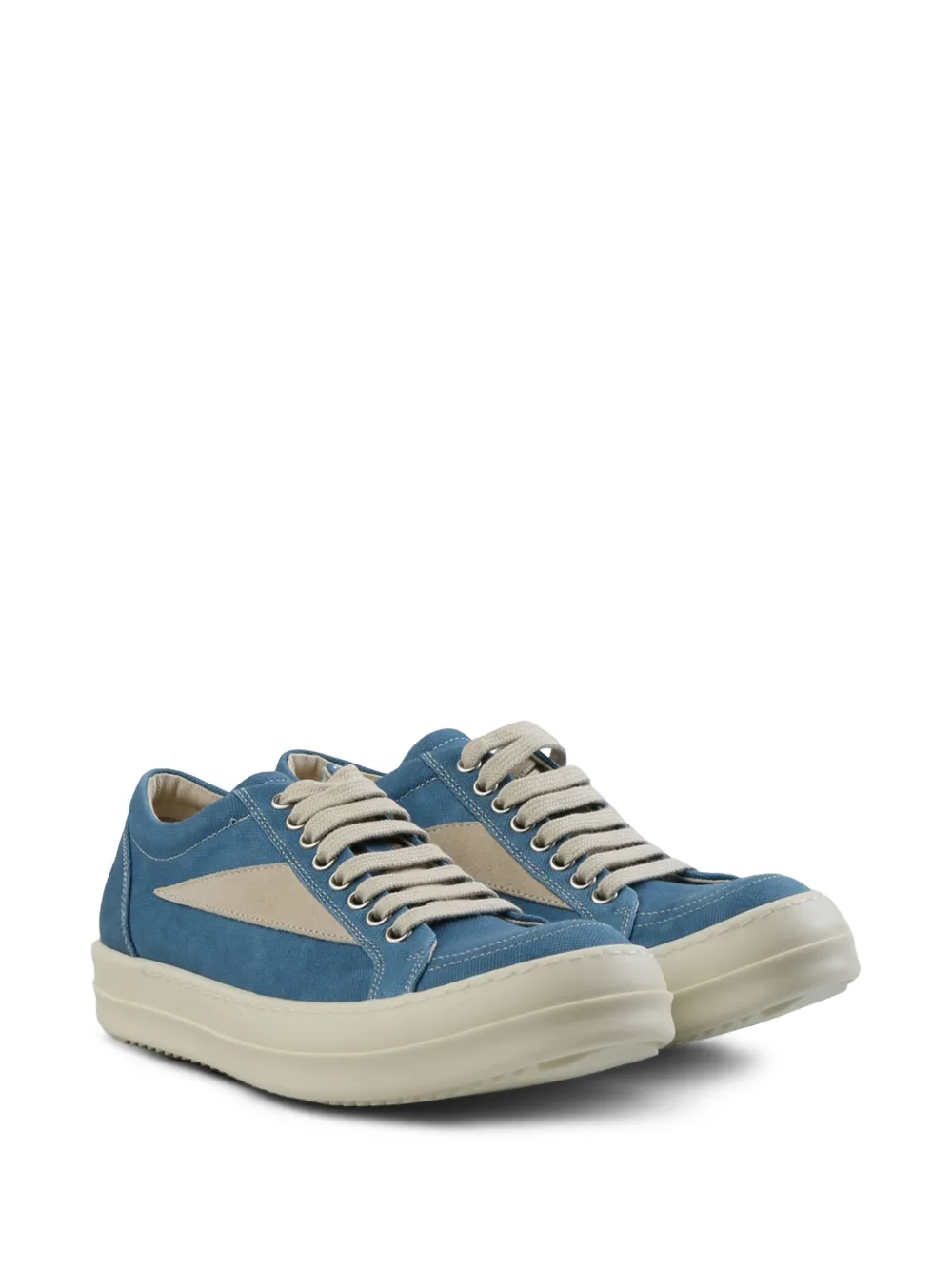 Rick Owens DRKSHDW leather-panelled sneakers - Blauw