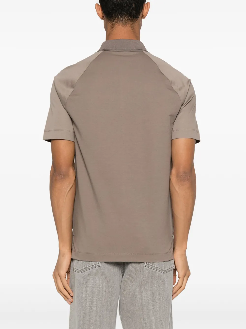 Hugo Boss Jersey Polo Shirt In Brown