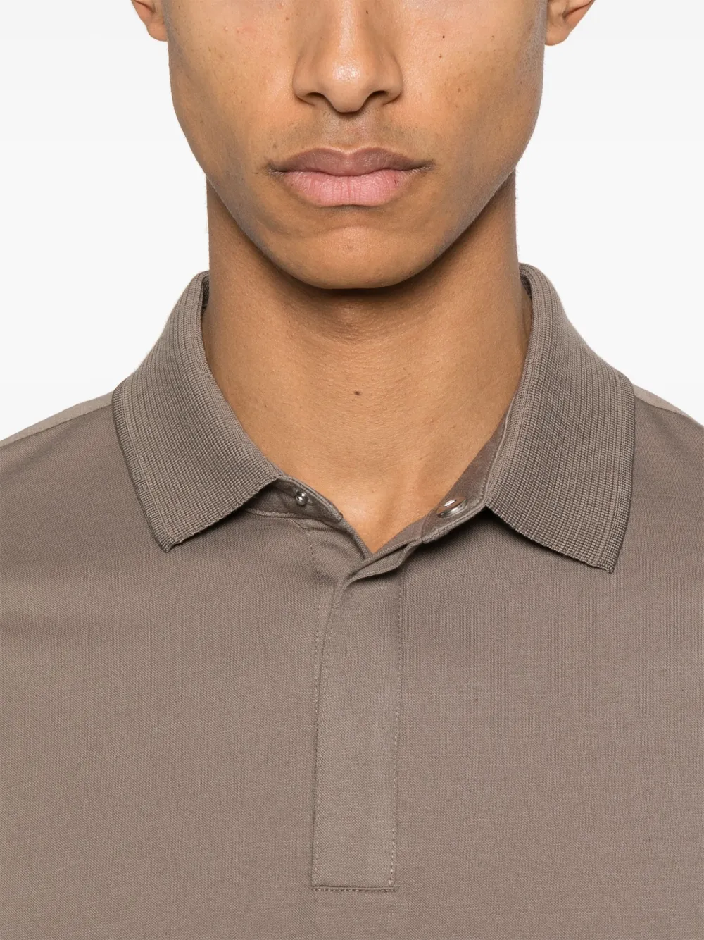 Hugo Boss Jersey Polo Shirt In Brown