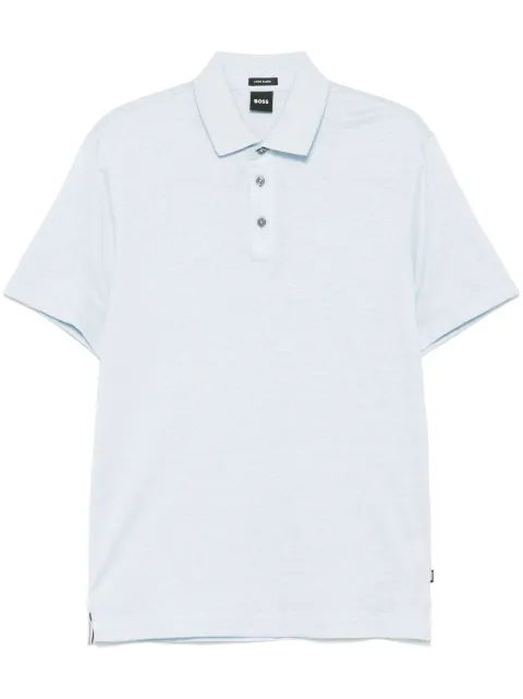 BOSS playera tipo polo con efecto melange