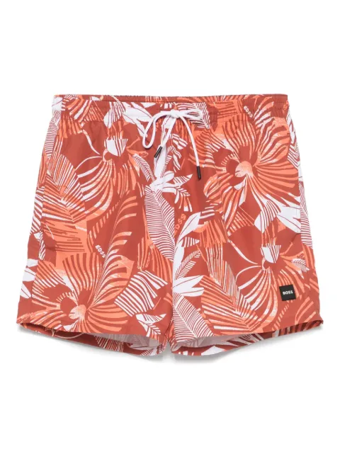 BOSS printed swim shorts