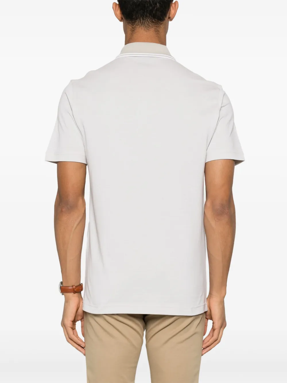 BOSS Poloshirt met logo-applicatie Beige