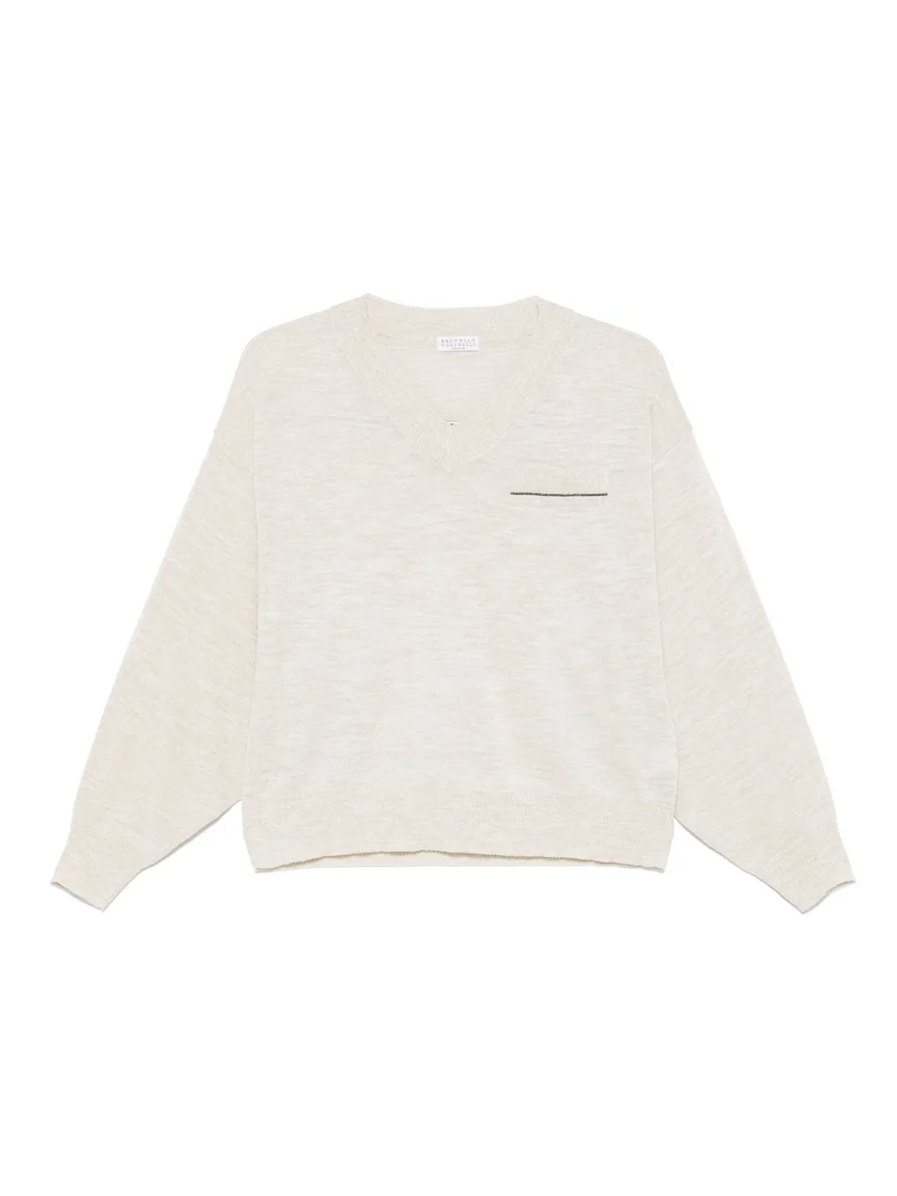 Brunello Cucinelli fine-knit T-shirt | Neutrals | Image 1