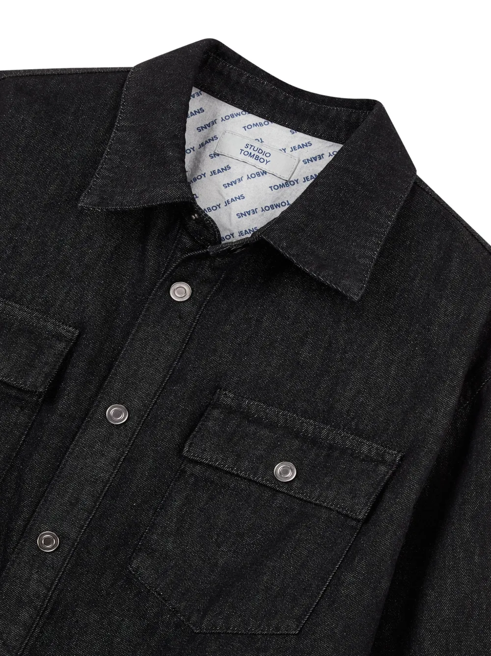 STUDIO TOMBOY Shirt van katoenblend Zwart