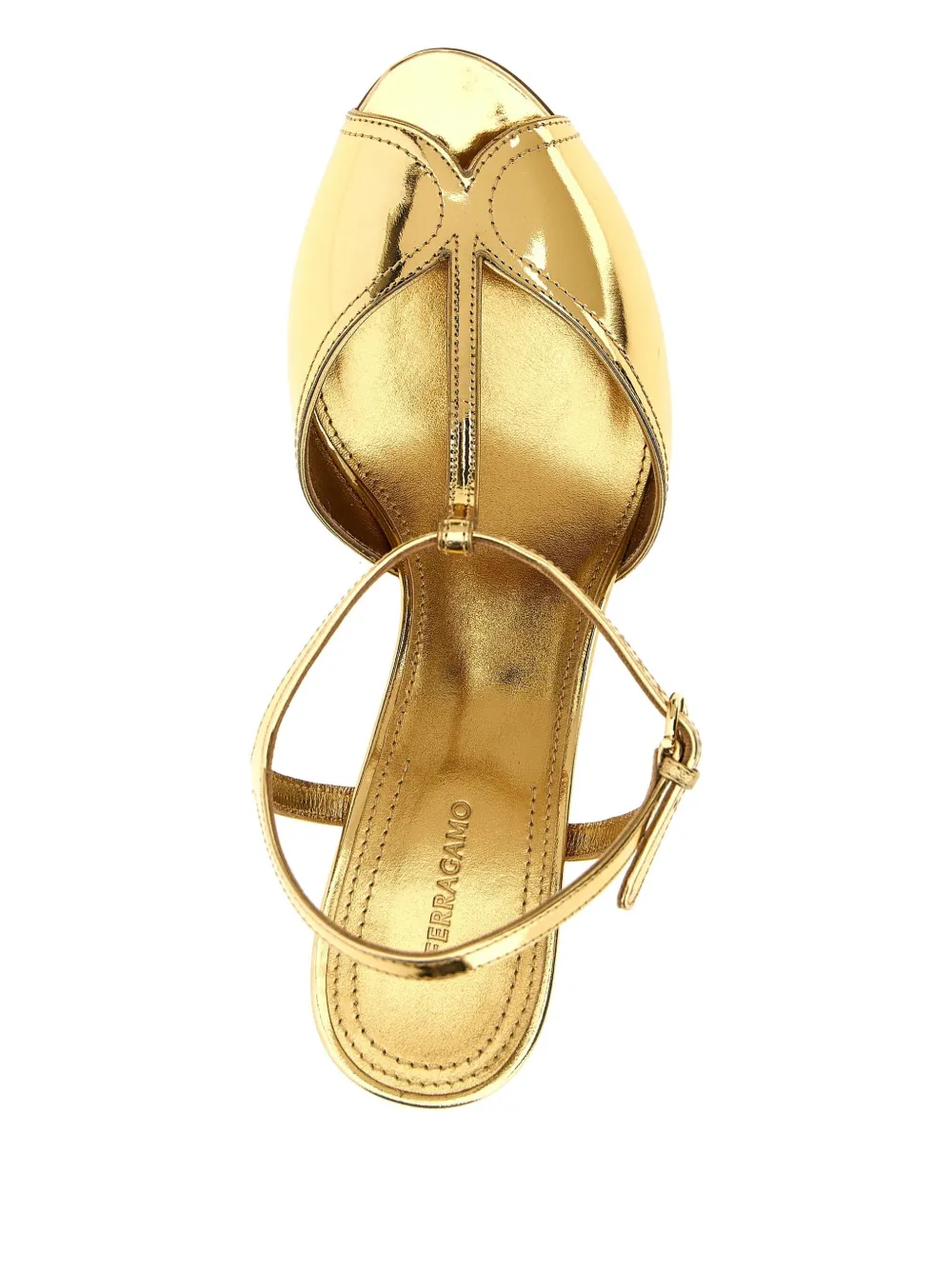 Ferragamo 70mm Ely sandals Gold