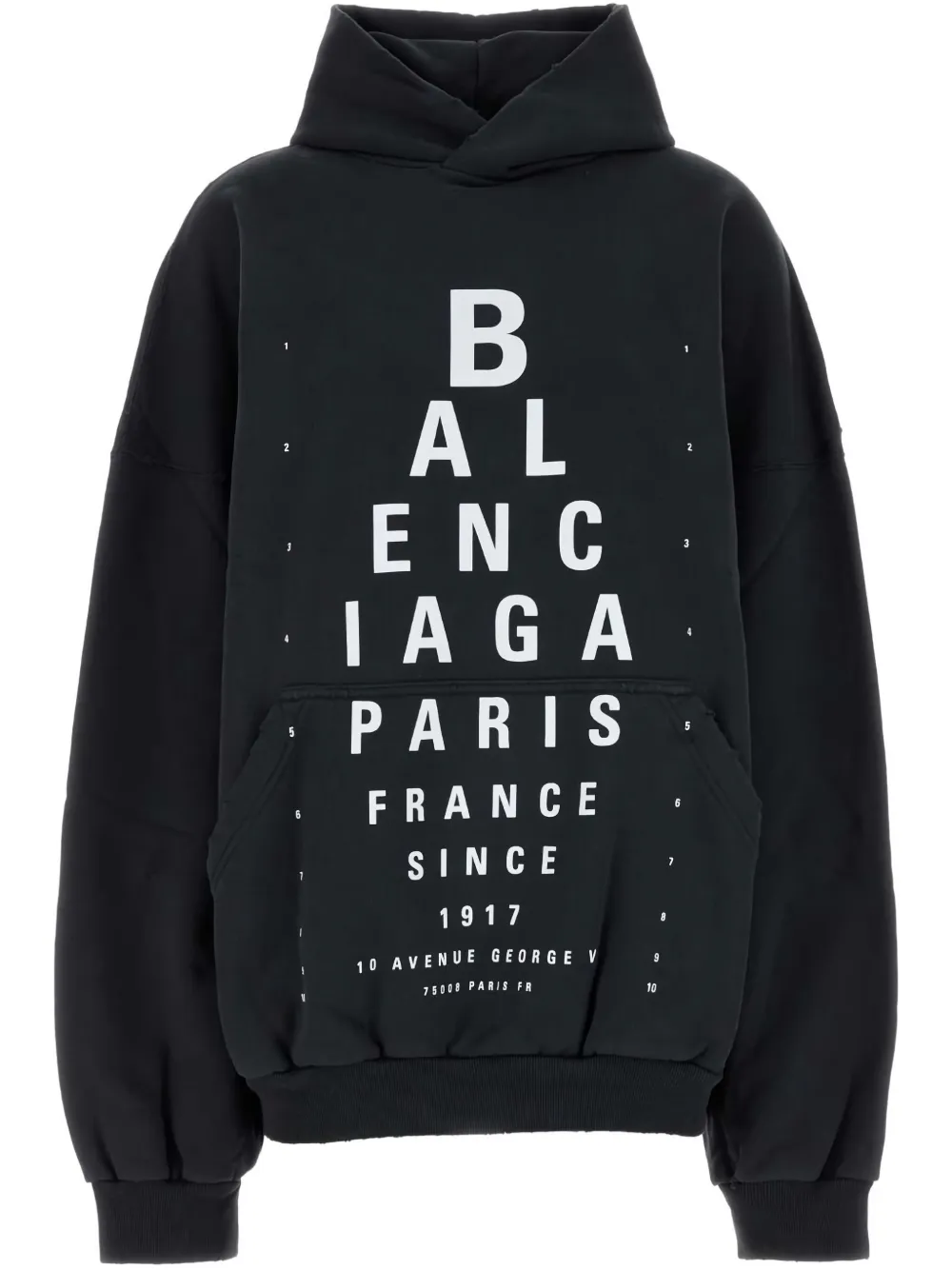 Balenciaga Oversized hoodie Zwart