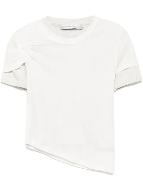 Christopher Esber t-shirt transparent à design nervuré