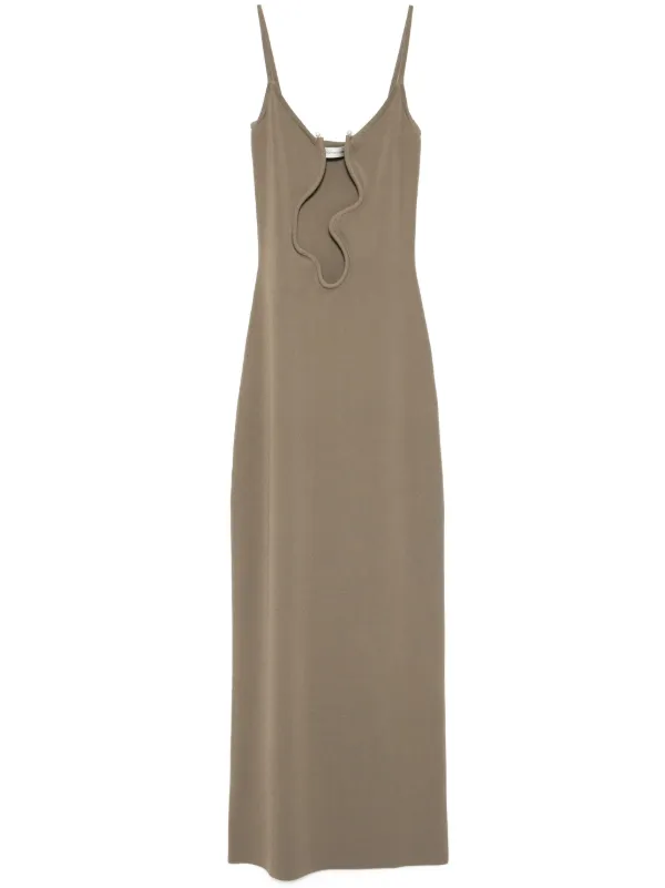 Christopher Esber Salacia Wire Column Dress in Green