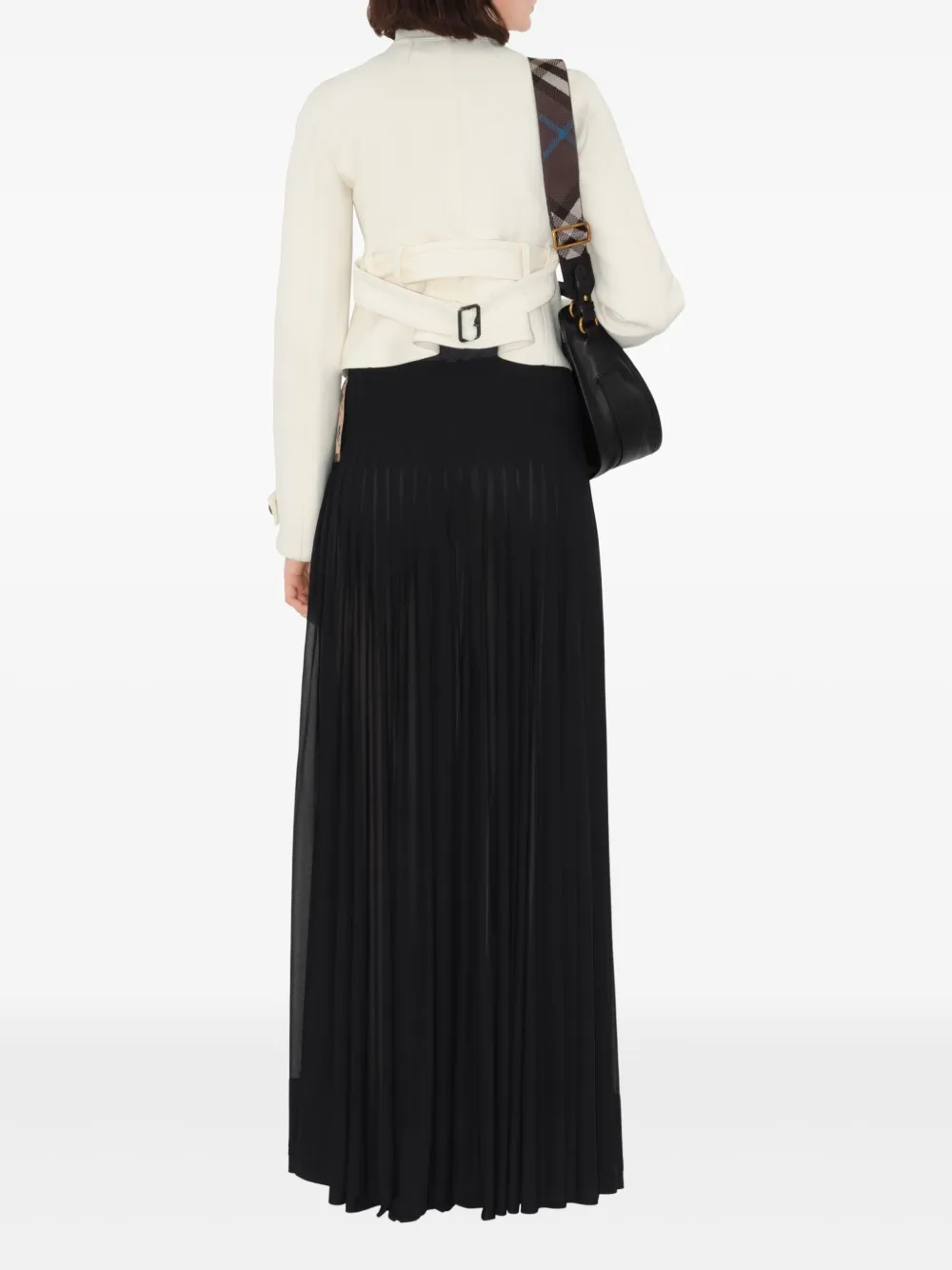Burberry Maxi-plooirok Zwart