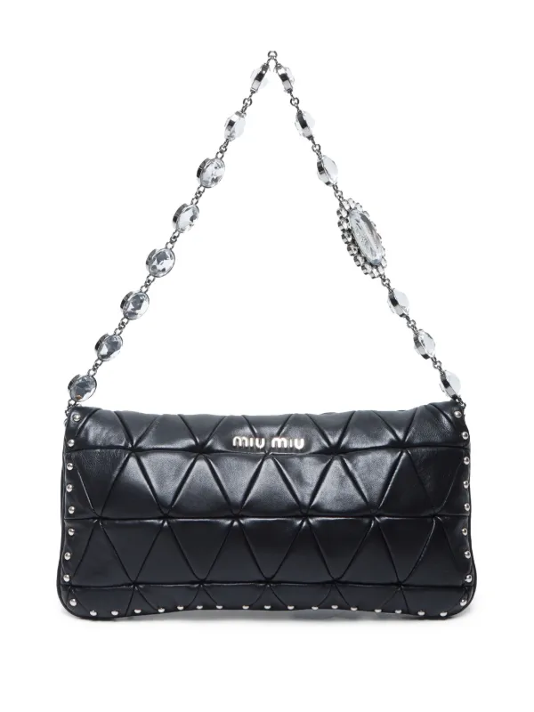 Miu Miu Pre-Owned 2010 Matelassé Shoulder Bag | Black