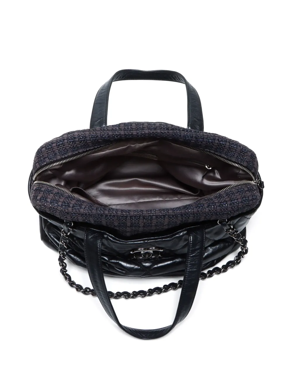 Pre-owned Chanel 2008-2009 Portobello Tote Bag In Black