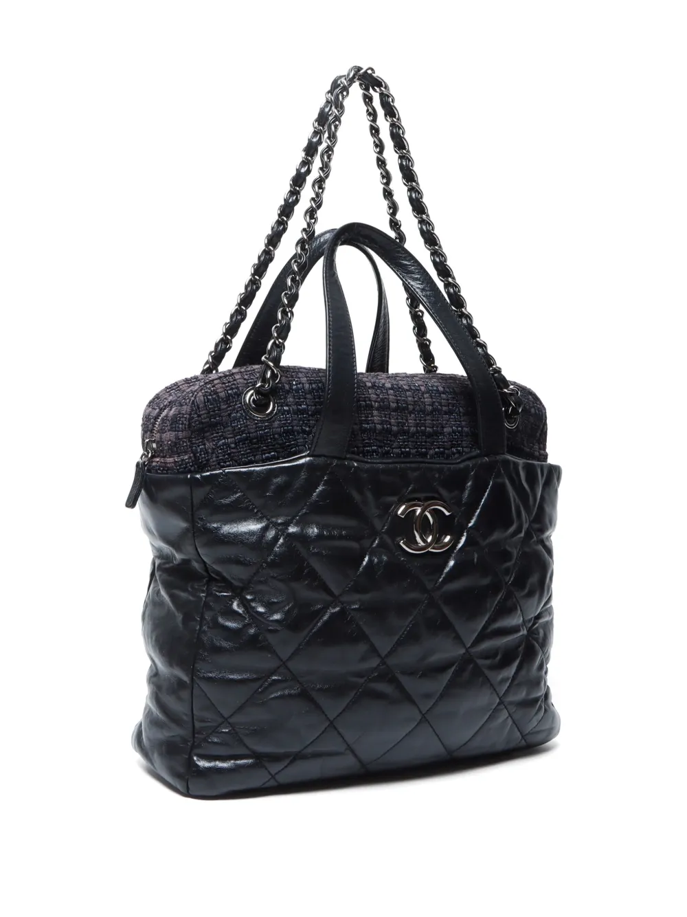 Pre-owned Chanel 2008-2009 Portobello Tote Bag In Black