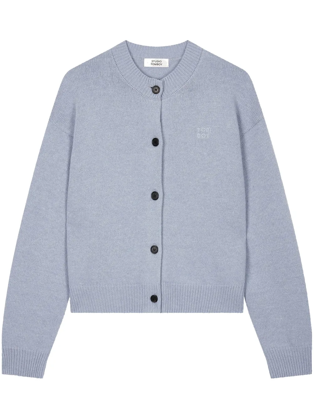 Studio Tomboy Round-neck Cardigan In Blue