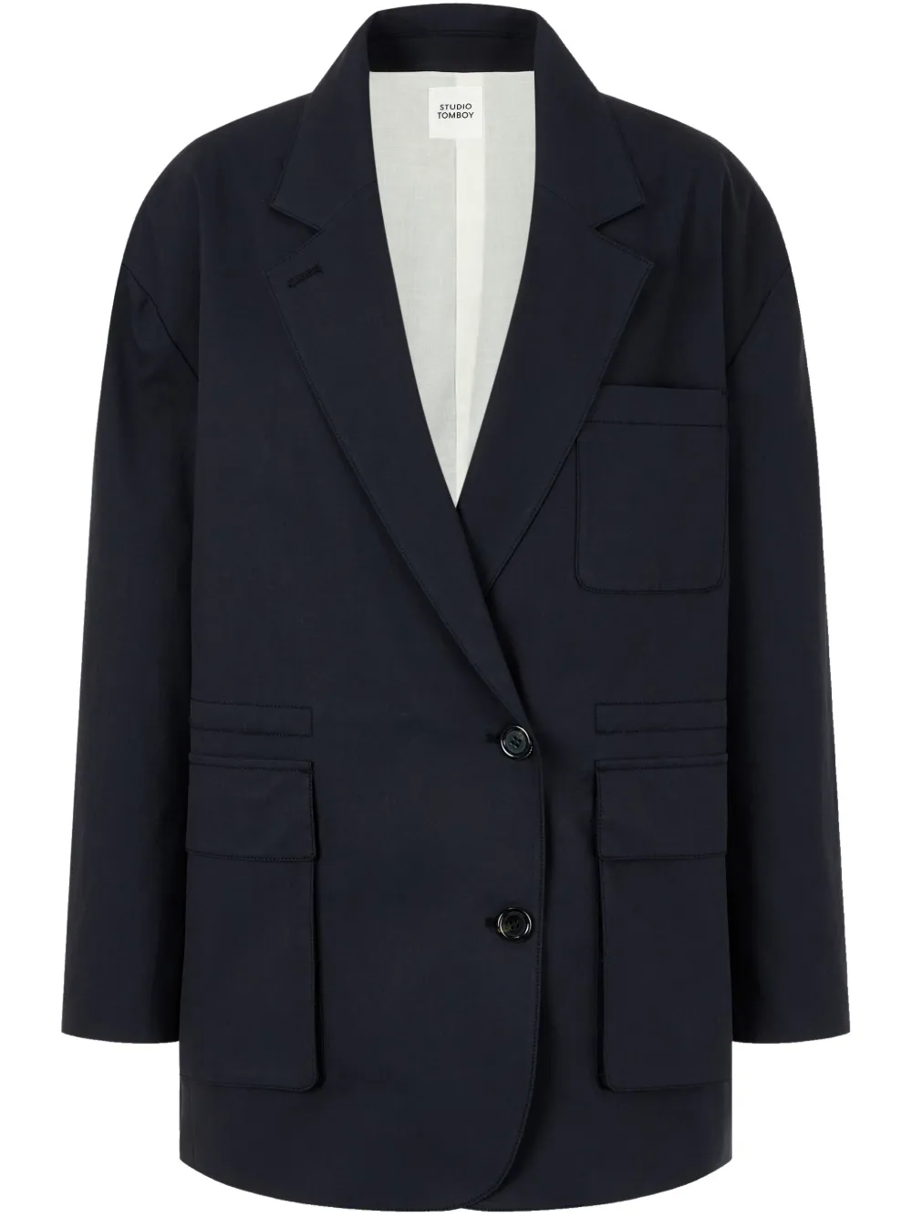 cotton-blend blazer