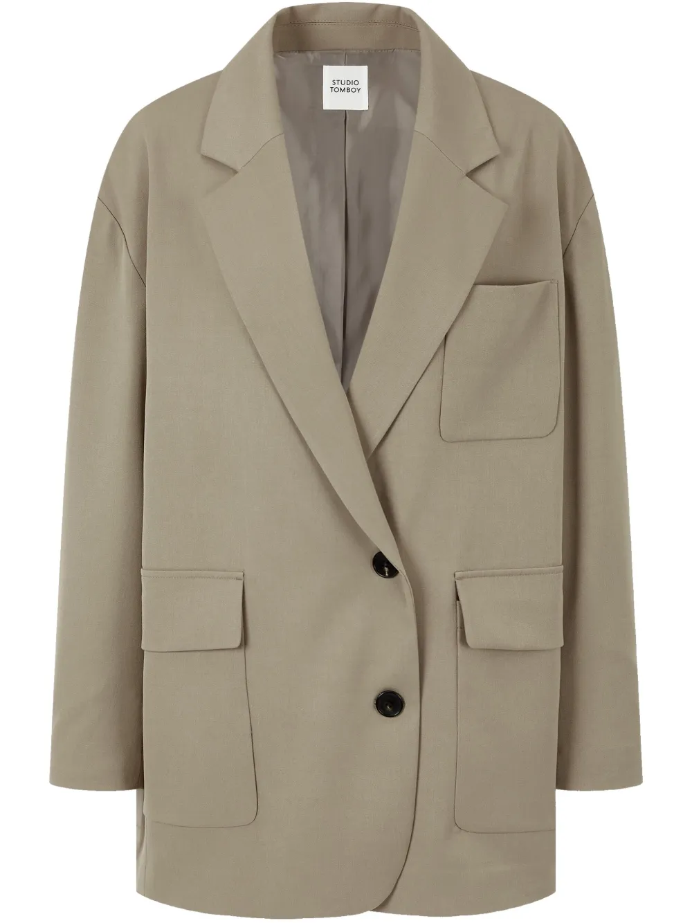 STUDIO TOMBOY Blazer met enkele rij knopen Beige