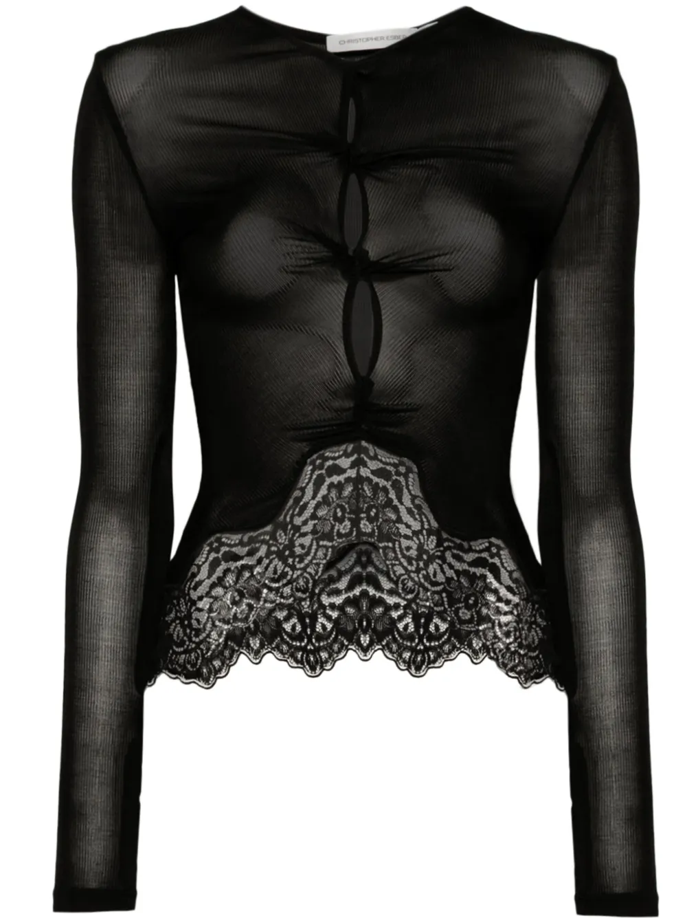 Christopher Esber open twist Verner lace dress | Black | Image 1
