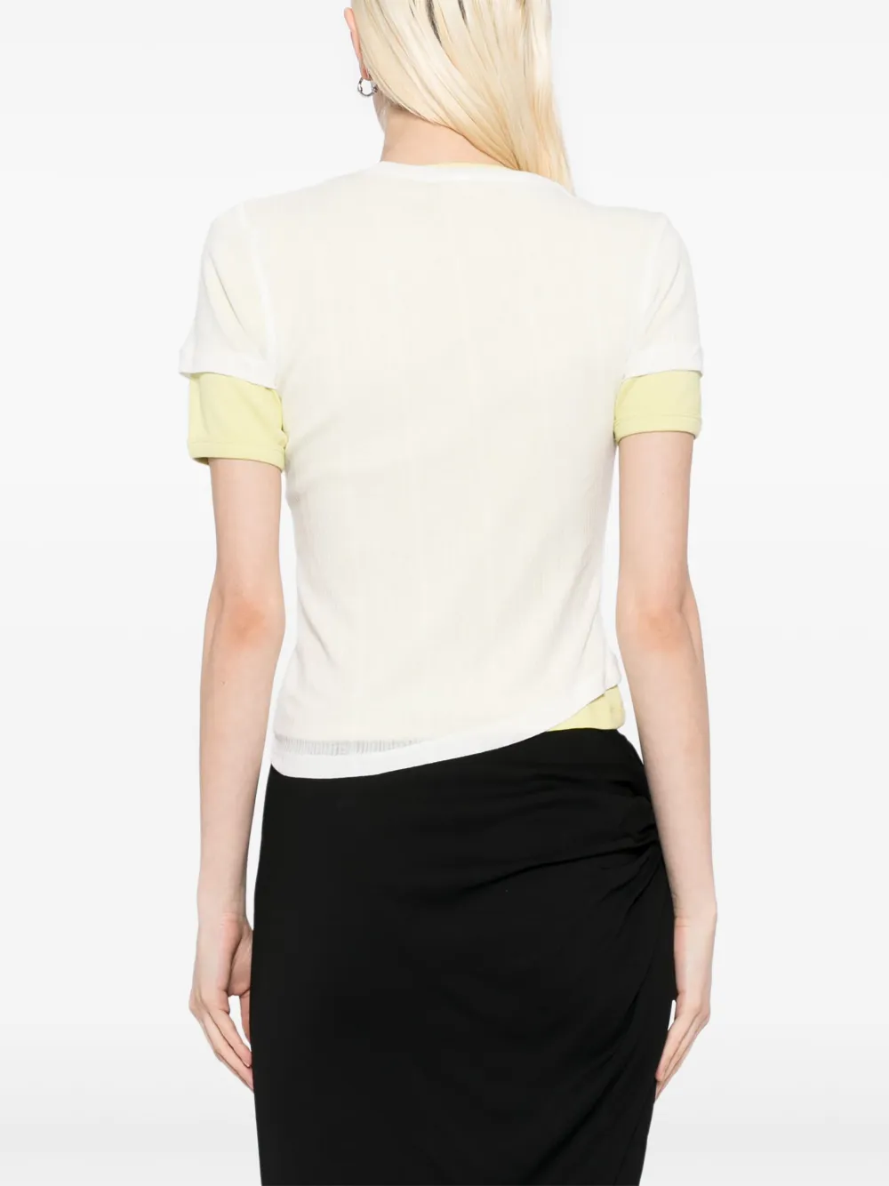 Christopher Esber Doorzichtig geribbeld T-shirt Wit