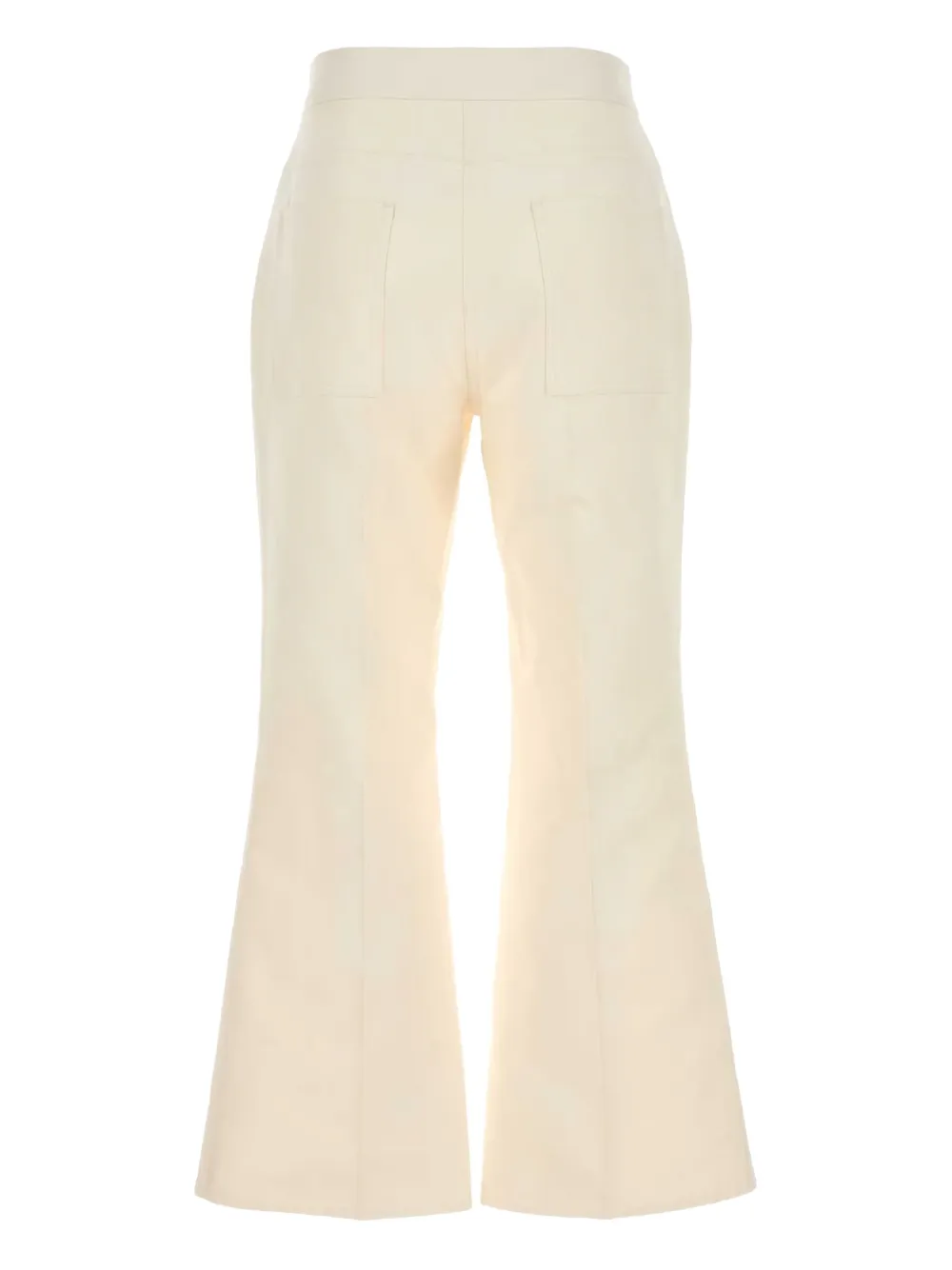 Jil Sander cotton flared trousers - Wit