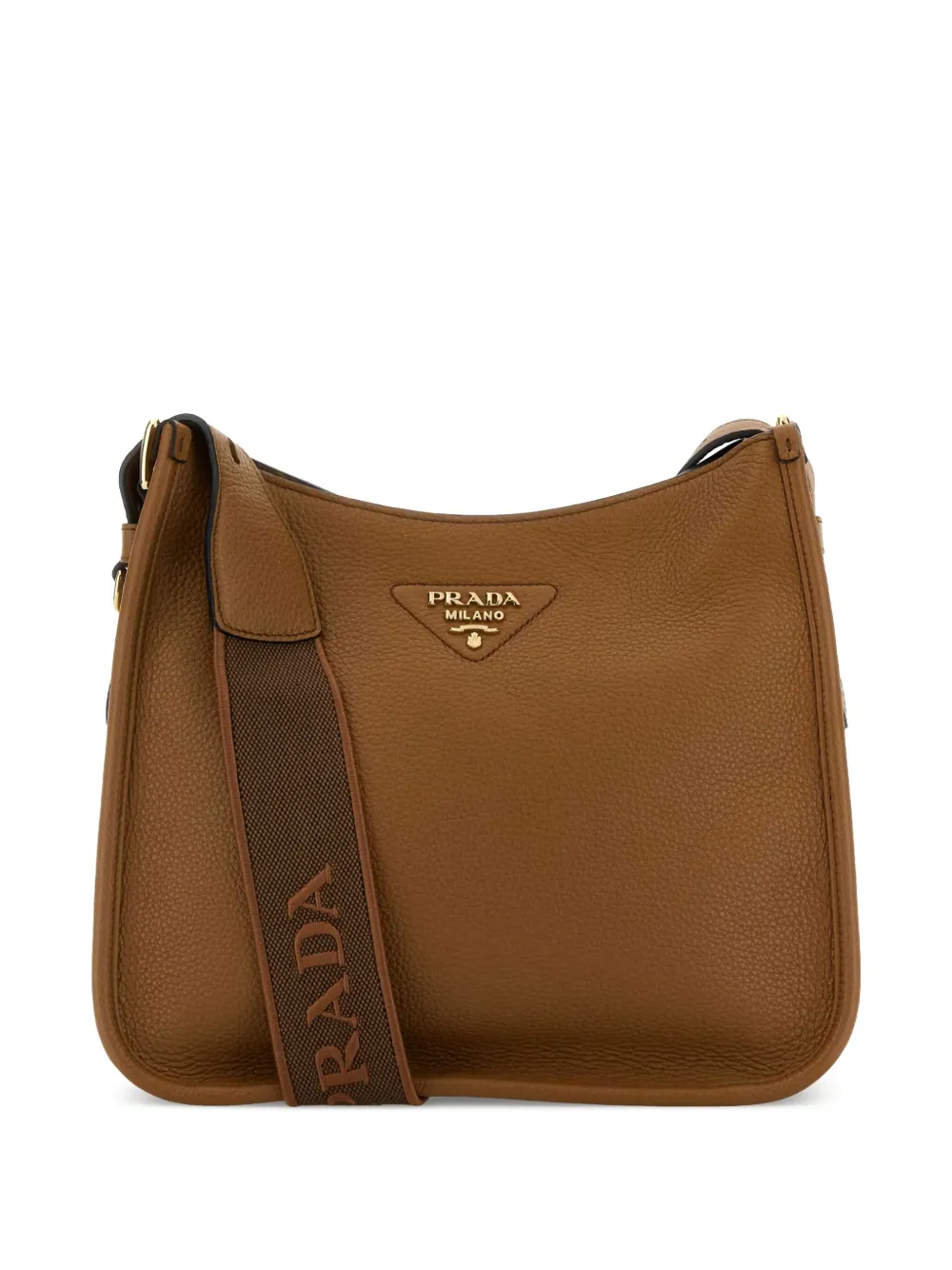 Prada Leren schoudertas Bruin