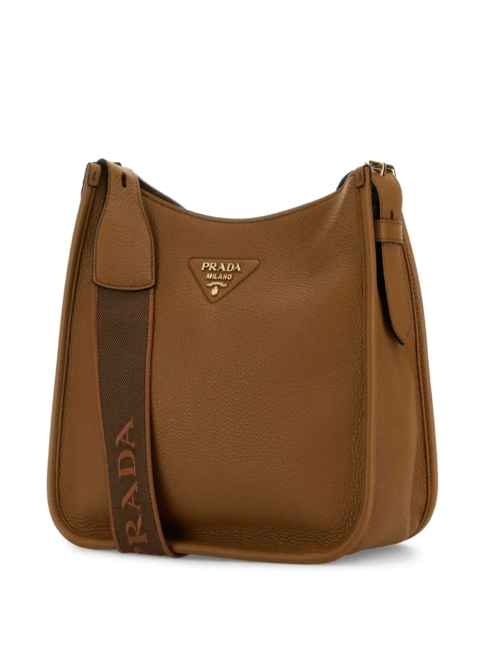 Prada Leren schoudertas Bruin