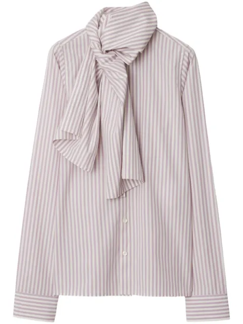 Burberry قميص قطن مخطط