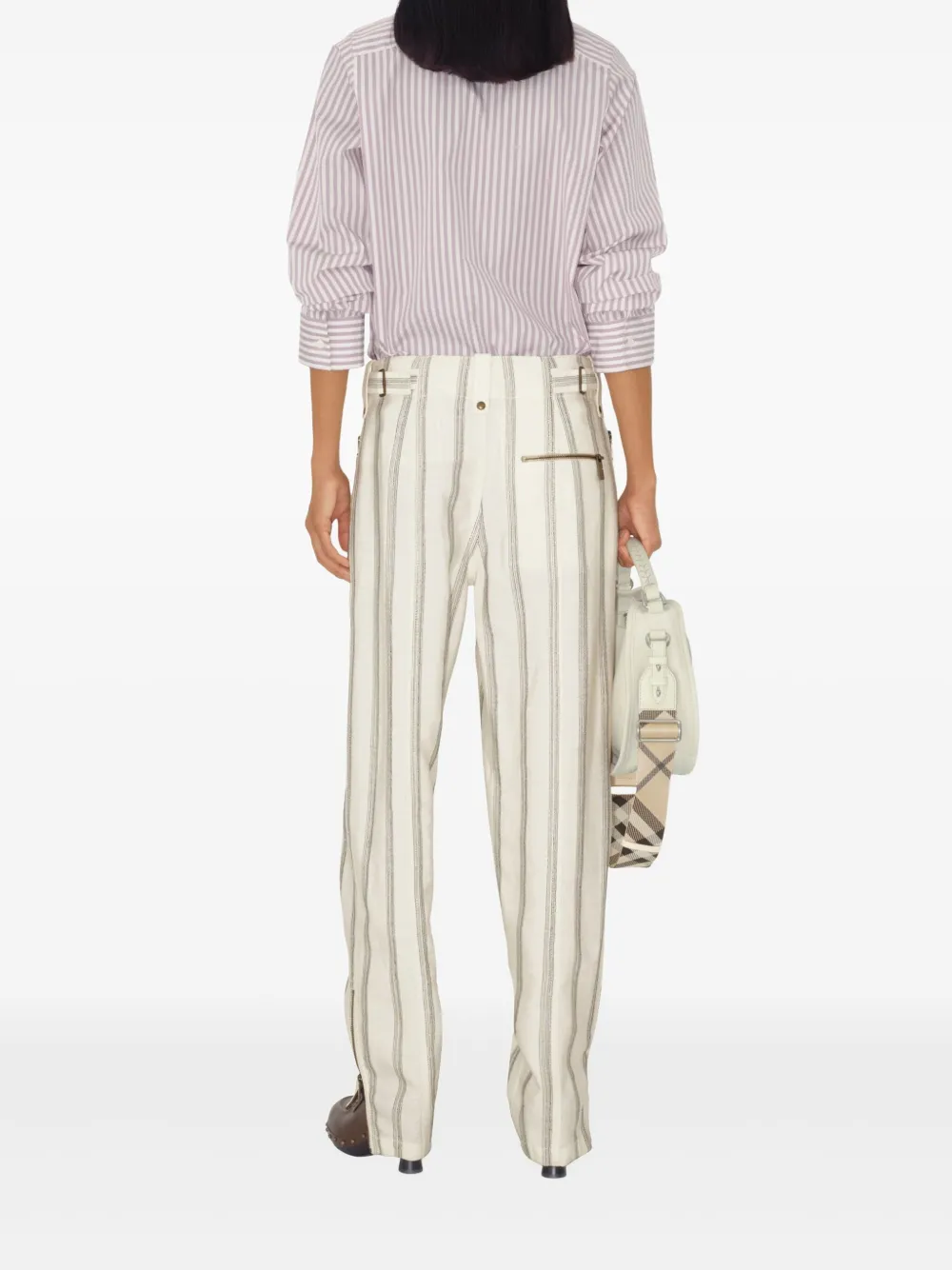 Burberry Pantalon met rits Beige
