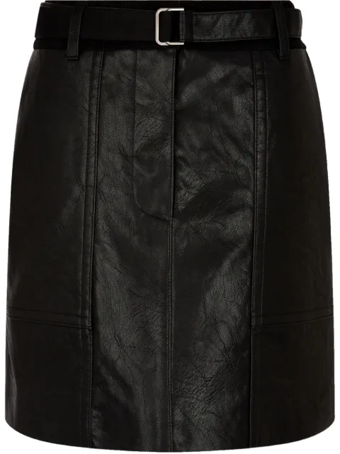 STUDIO TOMBOY belted leather mini skirt