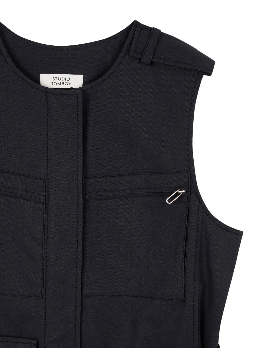 Studio Tomboy Layered Sleeveless Dress In Blue