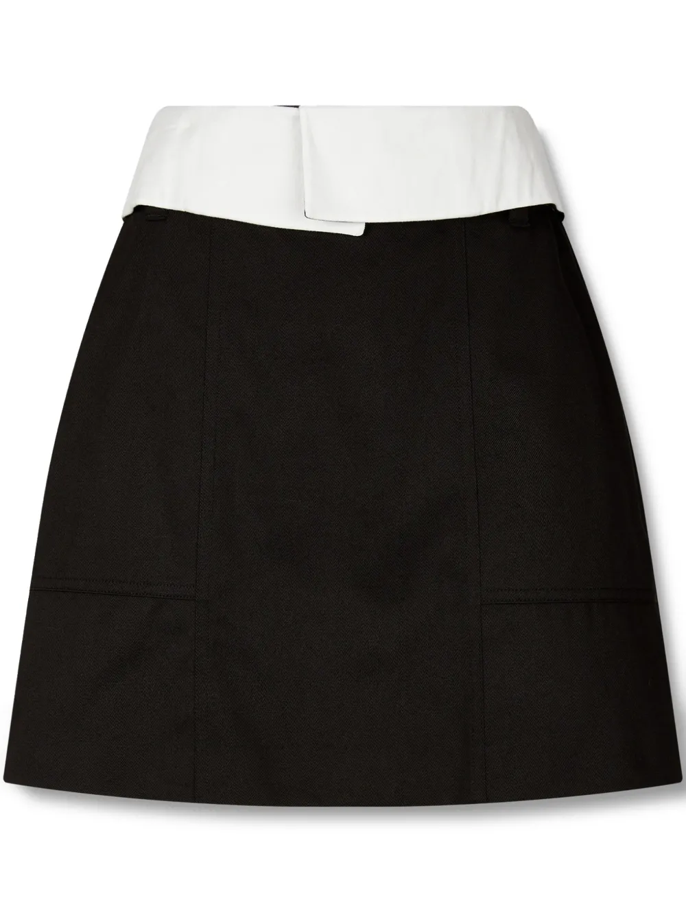 Studio Tomboy Contrast-edge Mini Skirt In Black