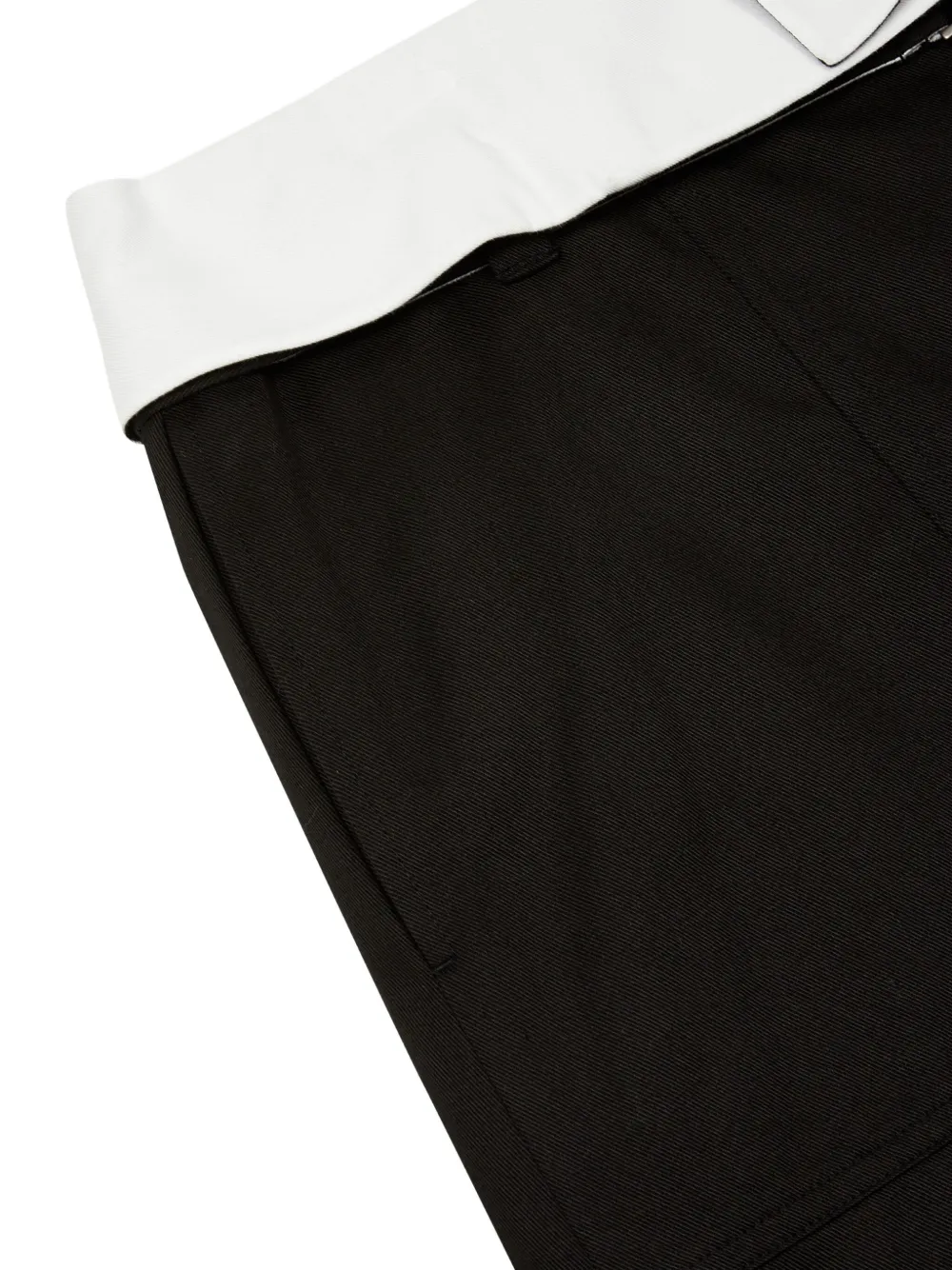 Contrast-Edge Mini Skirt