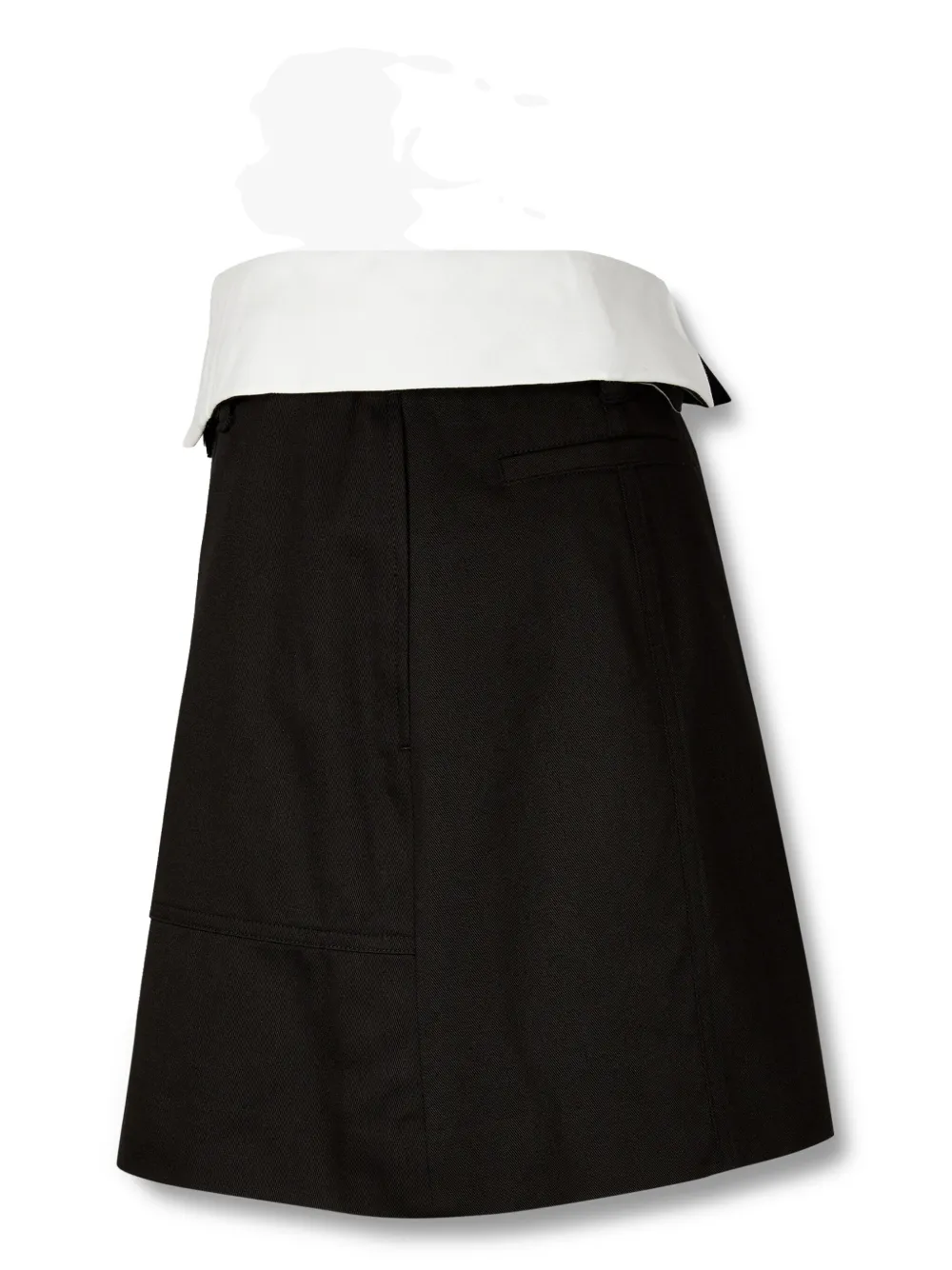 STUDIO TOMBOY Mini-rok met contrasterende afwerking Zwart