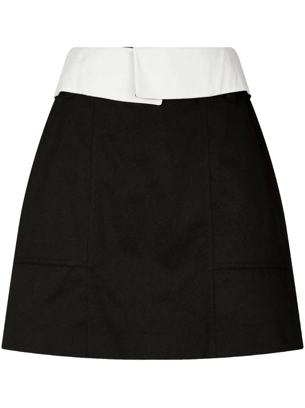 contrast-edge mini skirt