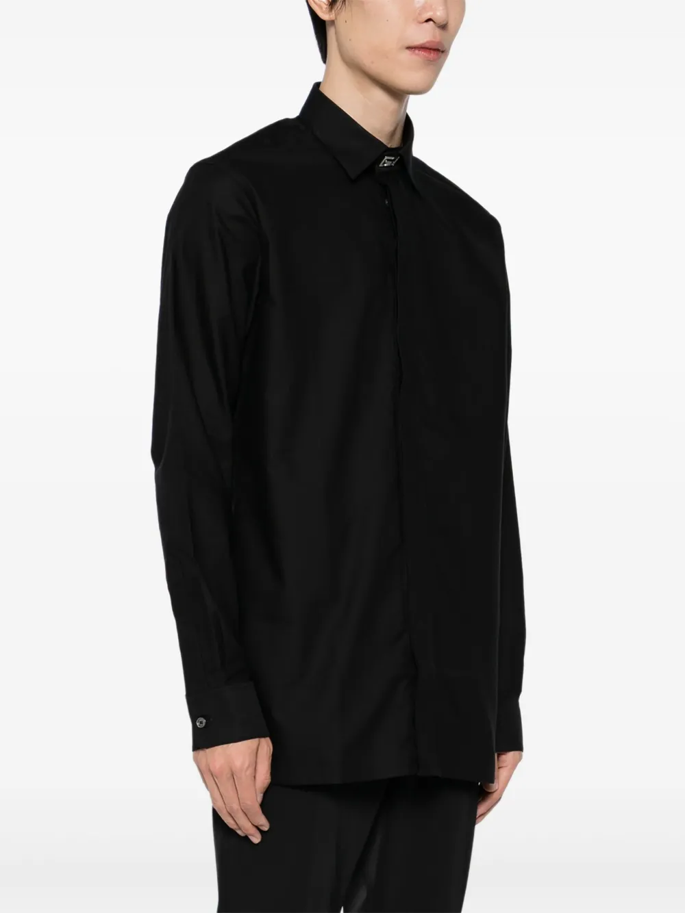 Givenchy Katoenen overhemd met 2G-clip Zwart