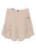 JiyongKim Layered Panel Strap shorts - Neutrals