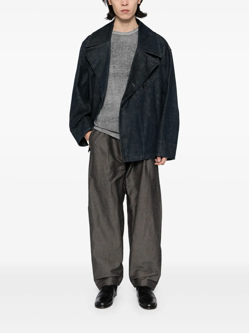 Jan Jan Van Essche Aizome Overdyed broek - Grijs