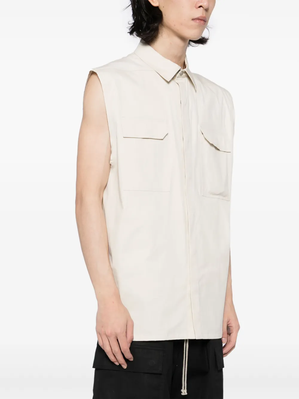 Rick Owens Hollywood Runway Jumbo overhemd Wit