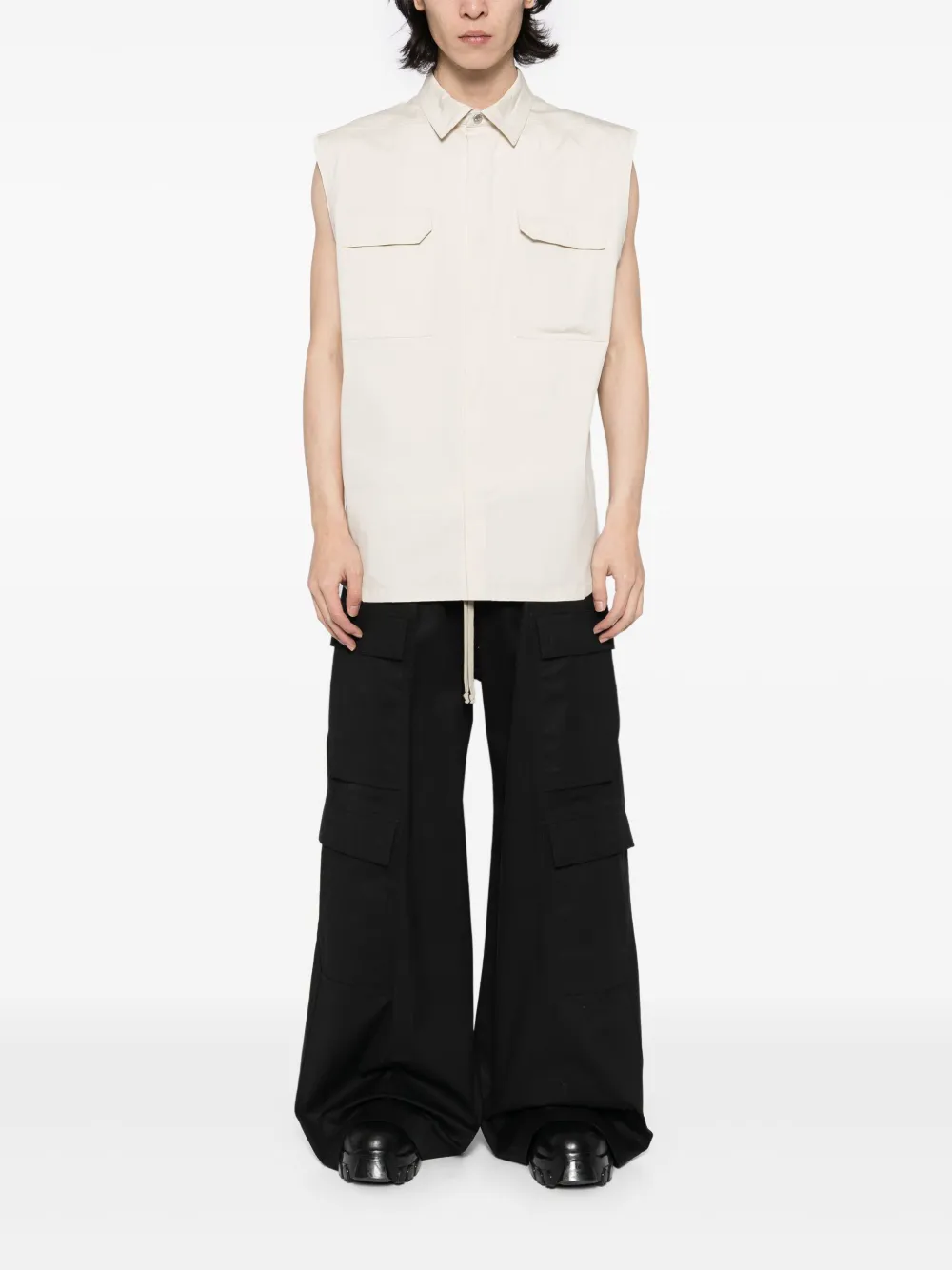 Rick Owens Hollywood Runway Jumbo overhemd Wit