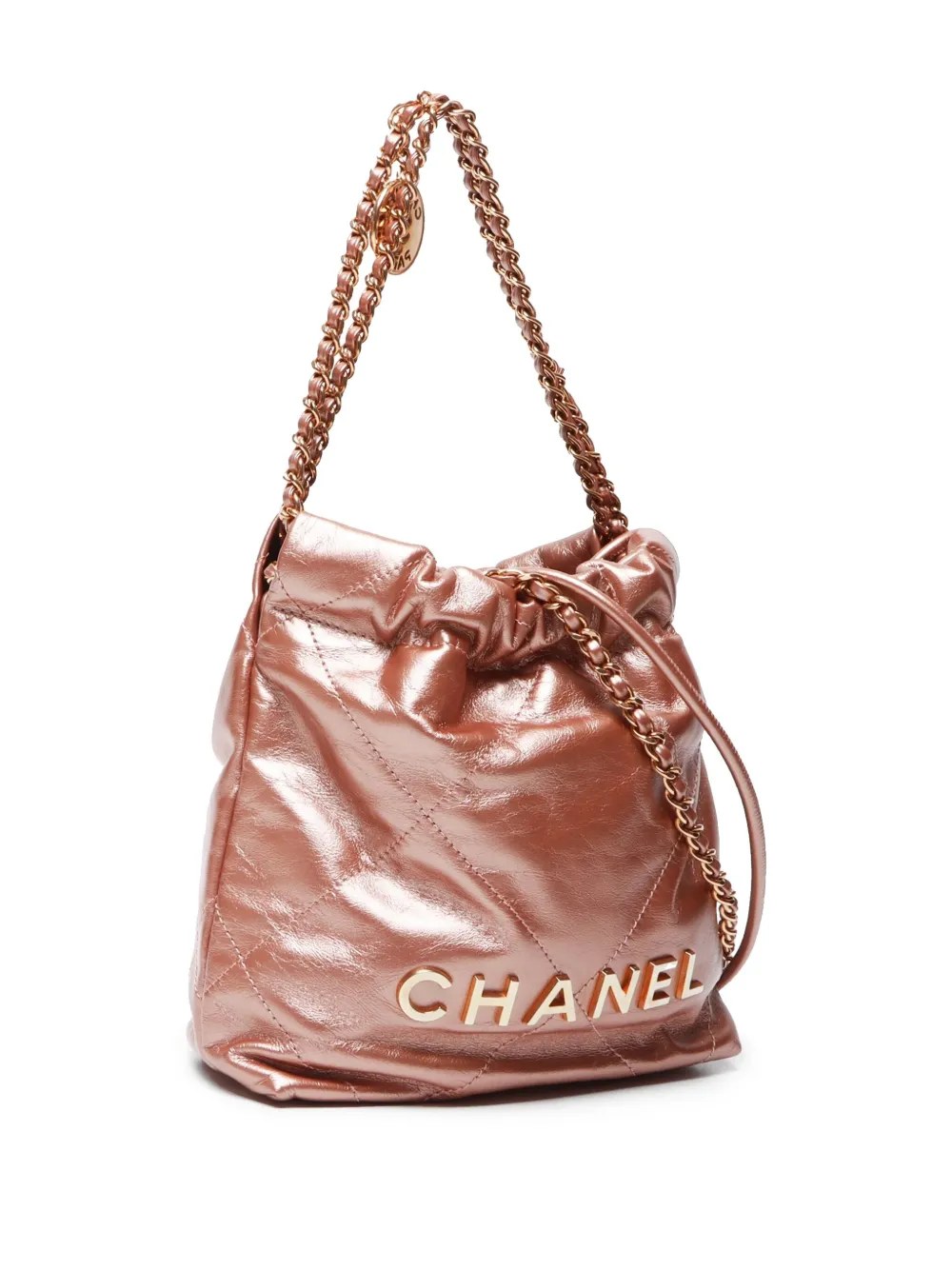 Pre-owned Chanel 2022 Mini 22 Shoulder Bag In Pink
