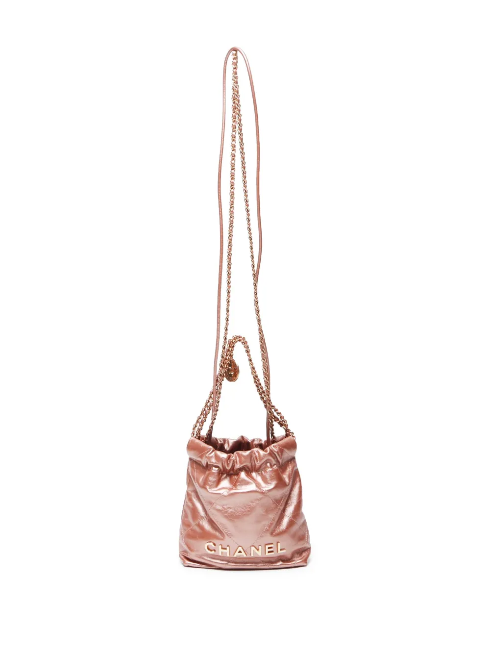 Pre-owned Chanel 2022 Mini 22 Shoulder Bag In Pink