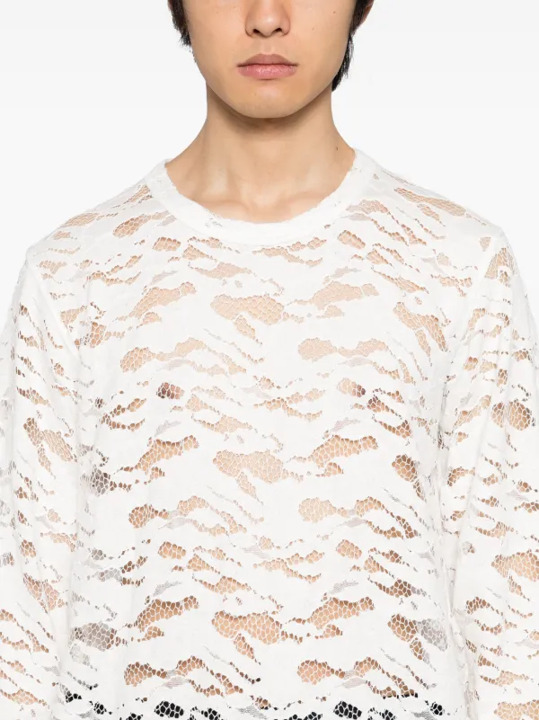 Comme Des Garçons Homme Plus レースエンブロイダリー Tシャツ