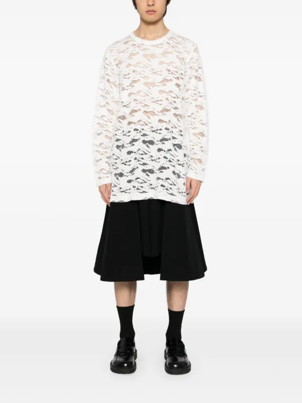 Comme Des Garçons Homme Plus レースエンブロイダリー Tシャツ