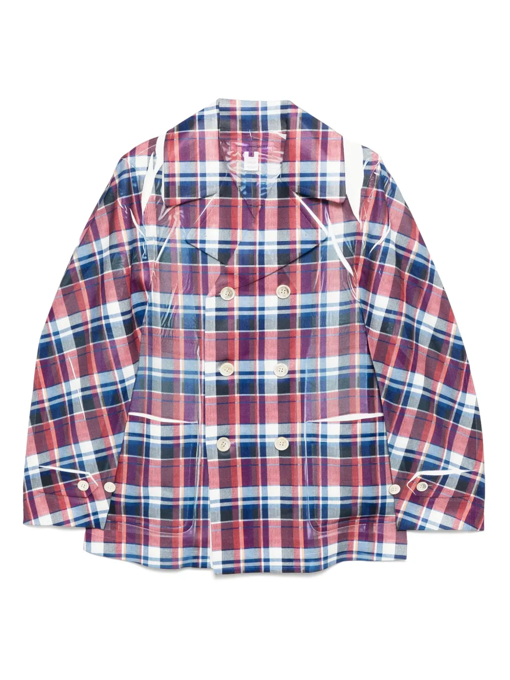 Comme Des Garçons Shirt Geruite blazer Blauw