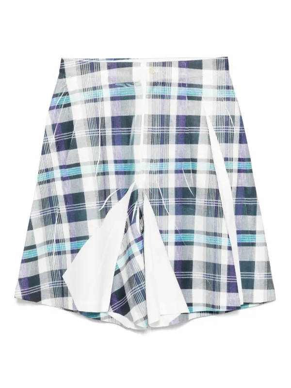Comme Des Garçons Shirt チェック ショートパンツ | ホワイト