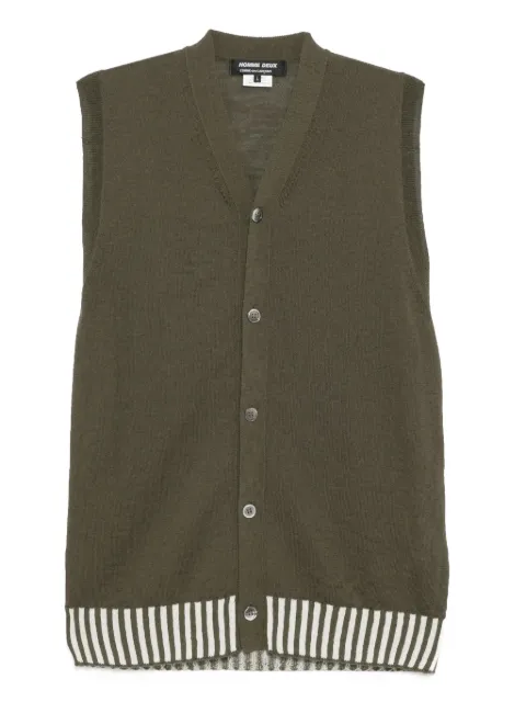 Comme des Garçons Homme Deux Button down knit vest cardigan 