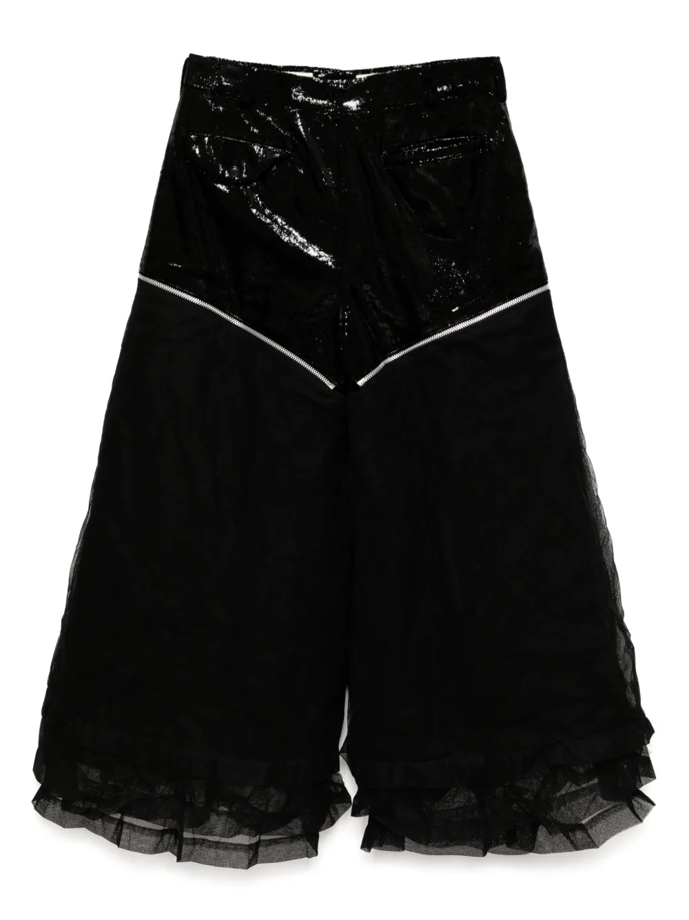 Comme des Garçons Homme Plus Broek met wijde pijpen Zwart
