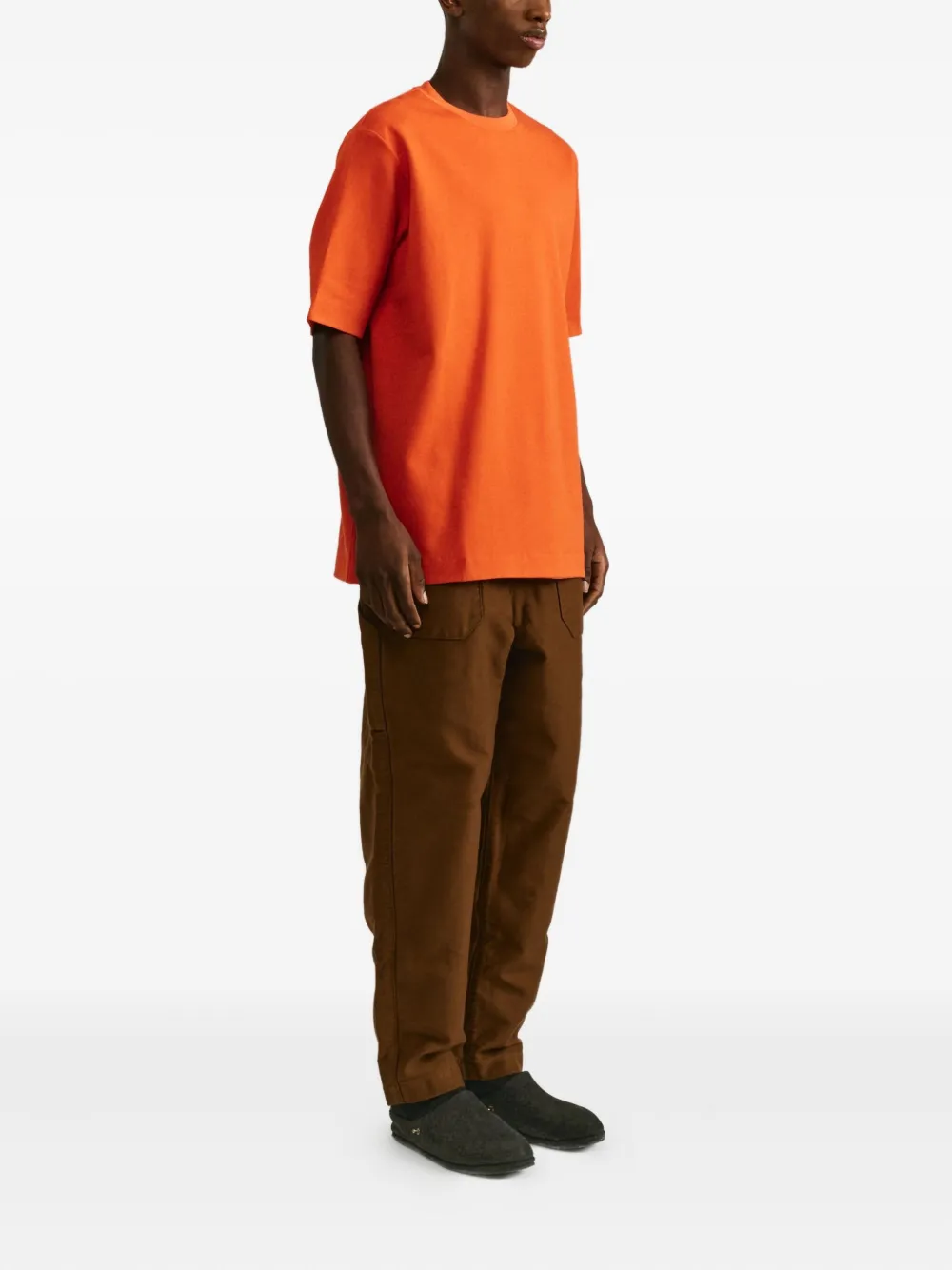 Casey Casey T-shirt met ronde hals - Oranje