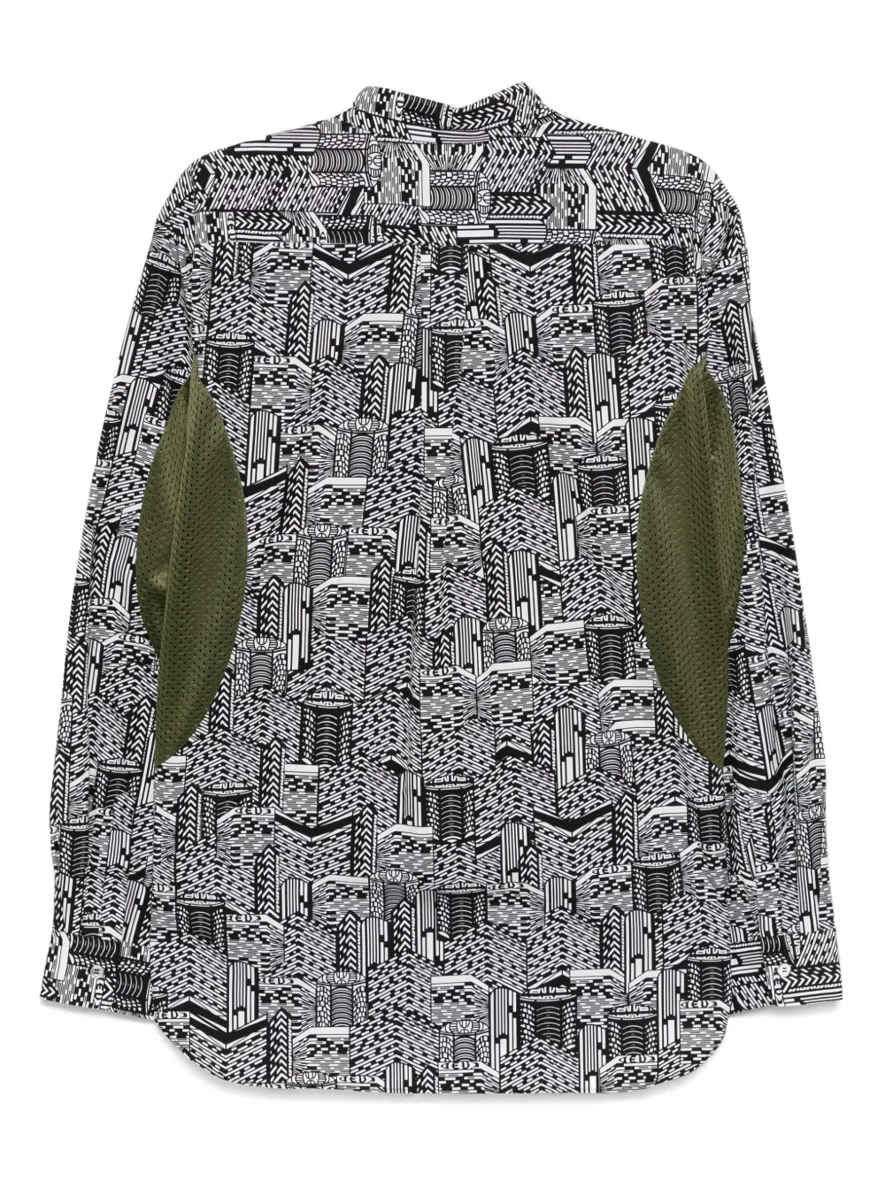 Comme des Garçons Homme Deux abstract-pattern shirt - Zwart