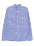 Junya Watanabe MAN Stitch Stripe shirt - Blue