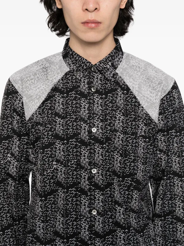 Comme Des Garçons Homme Deux Striped Shirt | Black | FARFETCH