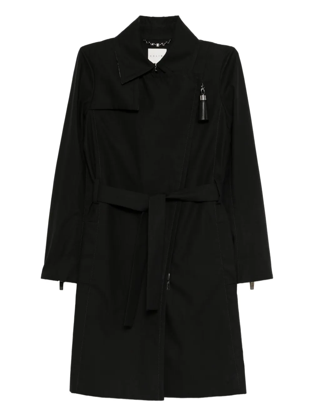 Céline Pre-Owned 1990-2000s zip up coat | Black | Image 1